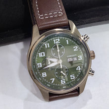 Corgeut 9003 Bronze Leather Quartz Watch