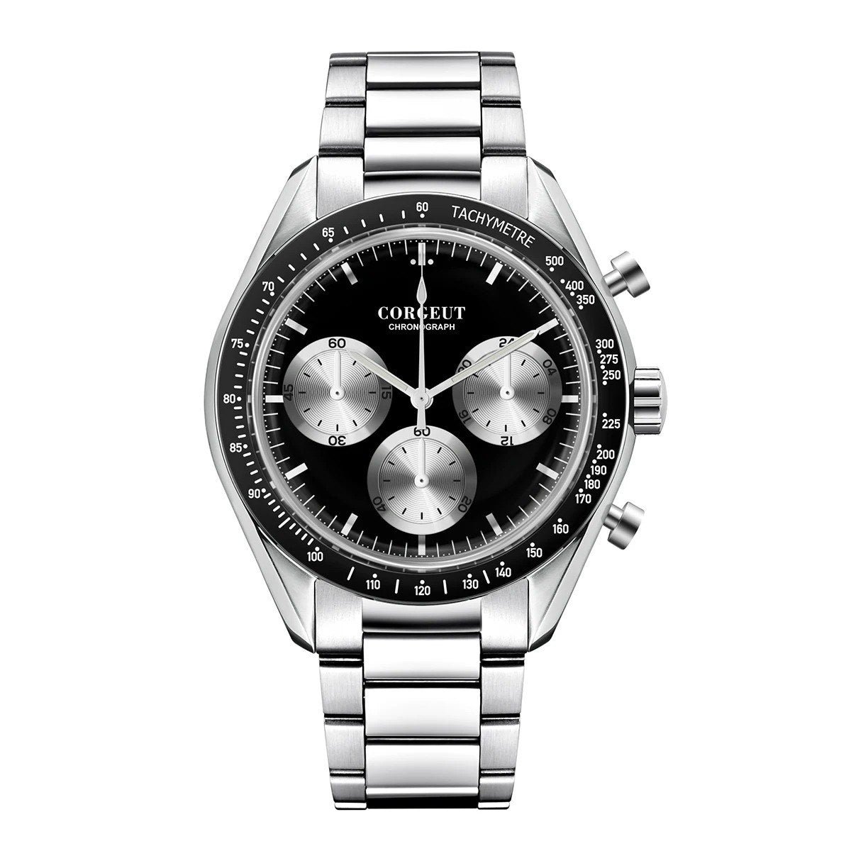 Corgeut 9005 Steel Steel Bracelet Quartz Watch
