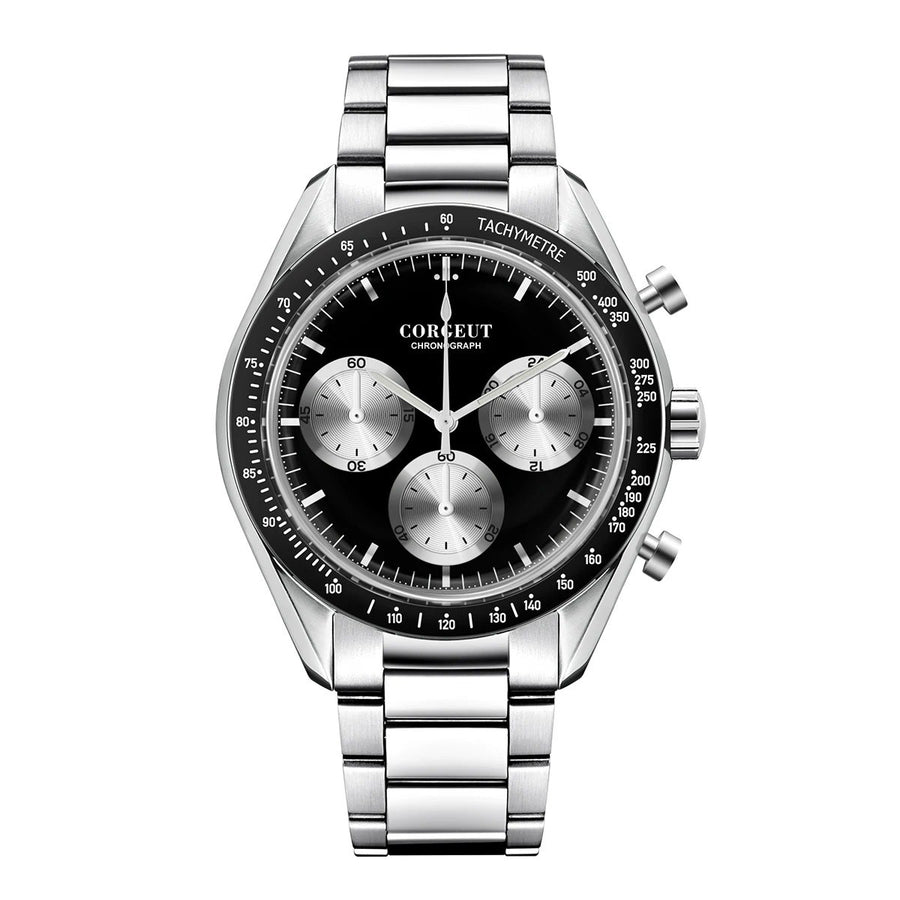 Corgeut 9005 Steel Steel Bracelet Quartz Watch