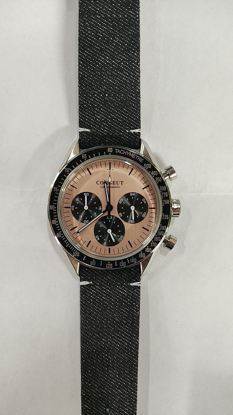 Corgeut 9005 Steel Leather Quartz Watch