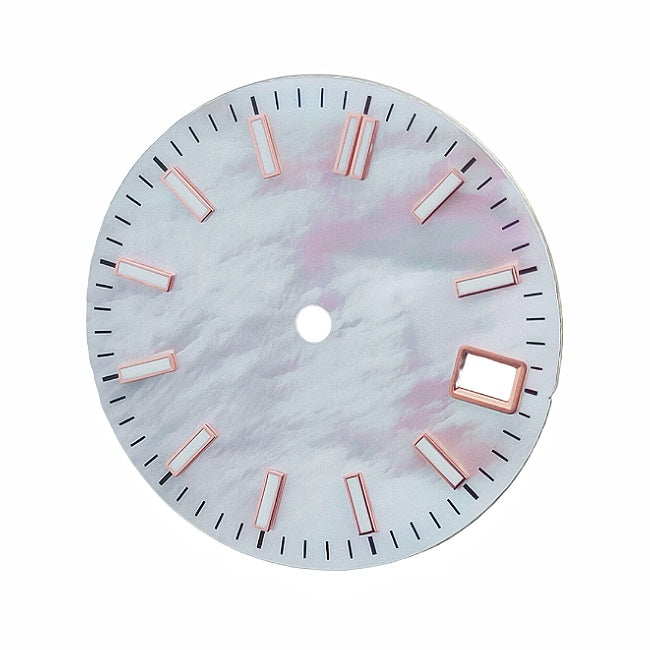 Iridescent Mother-of-Pearl Dress Watch Dial with Luminous Markers