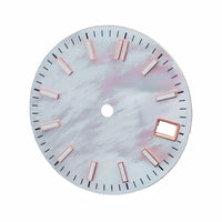 Iridescent Mother-of-Pearl Dress Watch Dial with Luminous Markers