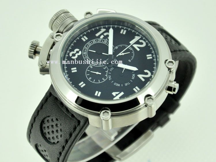 50mm Lefty Parnis Big Face Black Dial Auto Watch Automatic